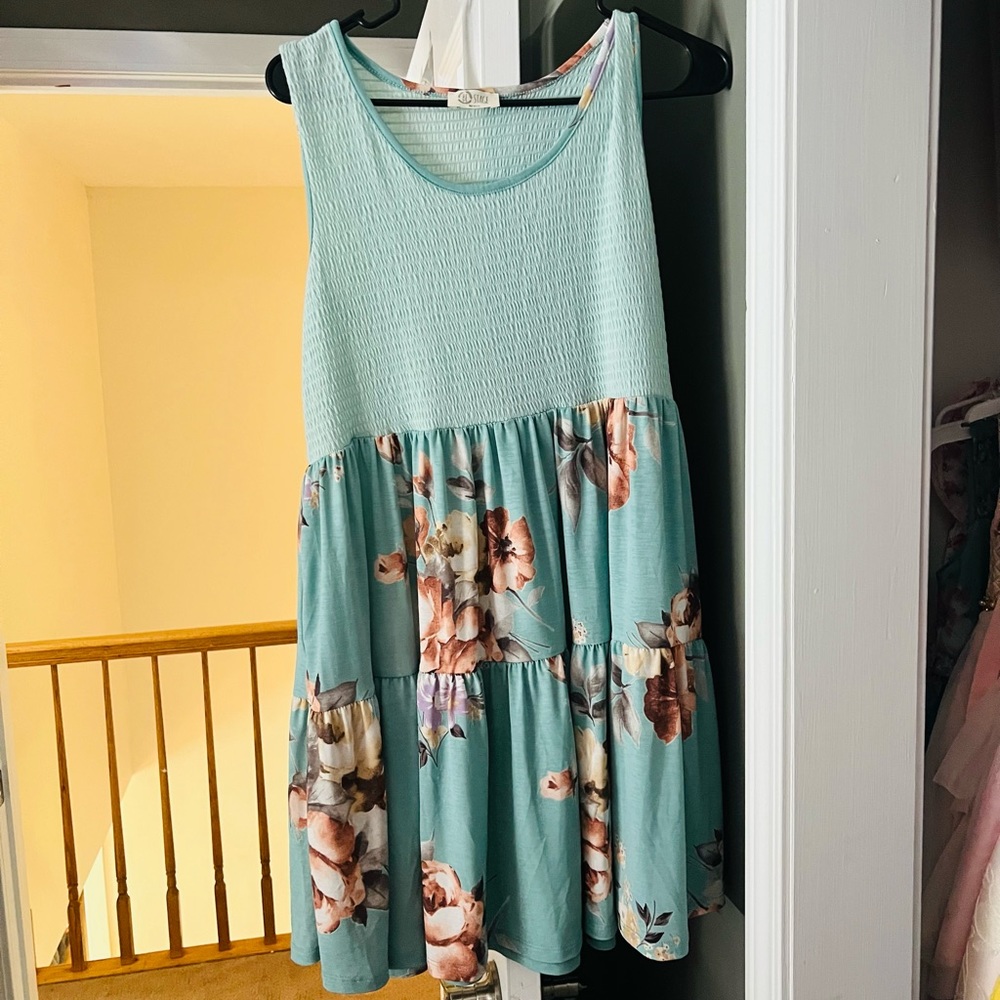Floral Blue Dress